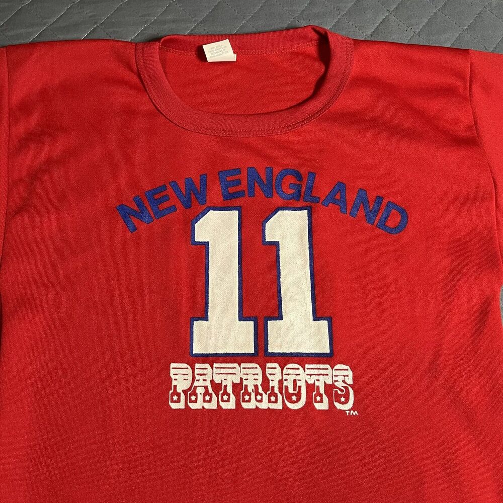 Vintage Hutch New England Patriots Men's Medium Youth Football NFL #11 Shirt - Picture 3 of 10